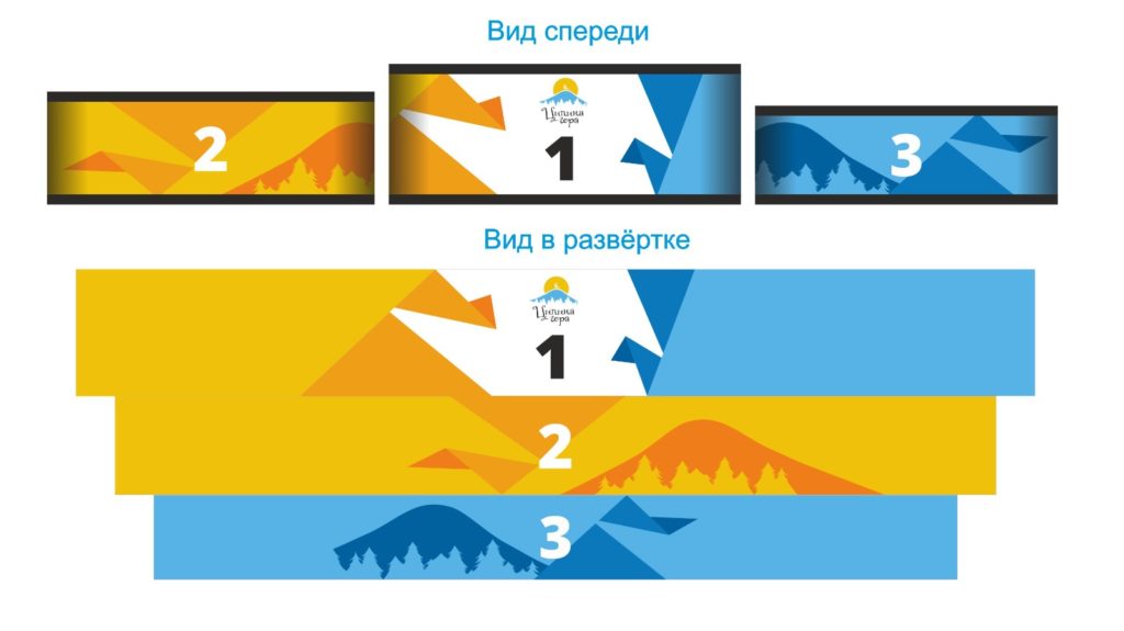 Подиум "Гефест",  модель дизайна с развёрткой.