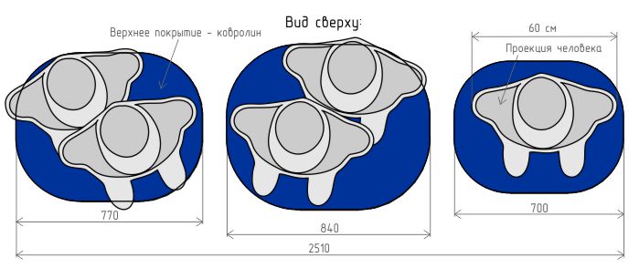 Пьедестал почёта "ЭКО". Вид сверху. Вместимость .